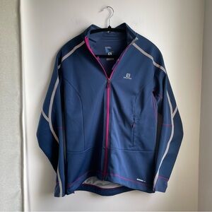 Salomon Blue Zip-up Jacket Advanced Skin Shield Size L